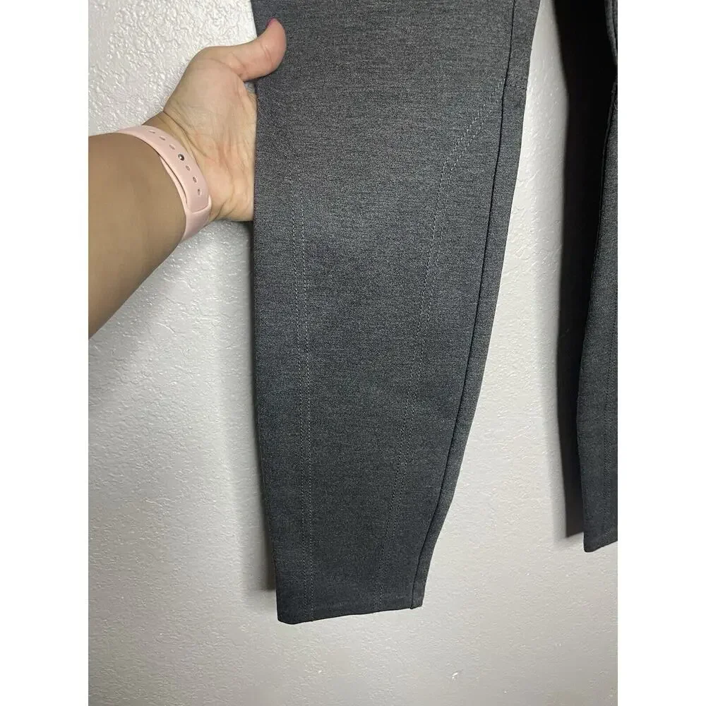 White +‎ Warren Charcoal Grey Ponte Knit Luxe Leggings Pants Size L